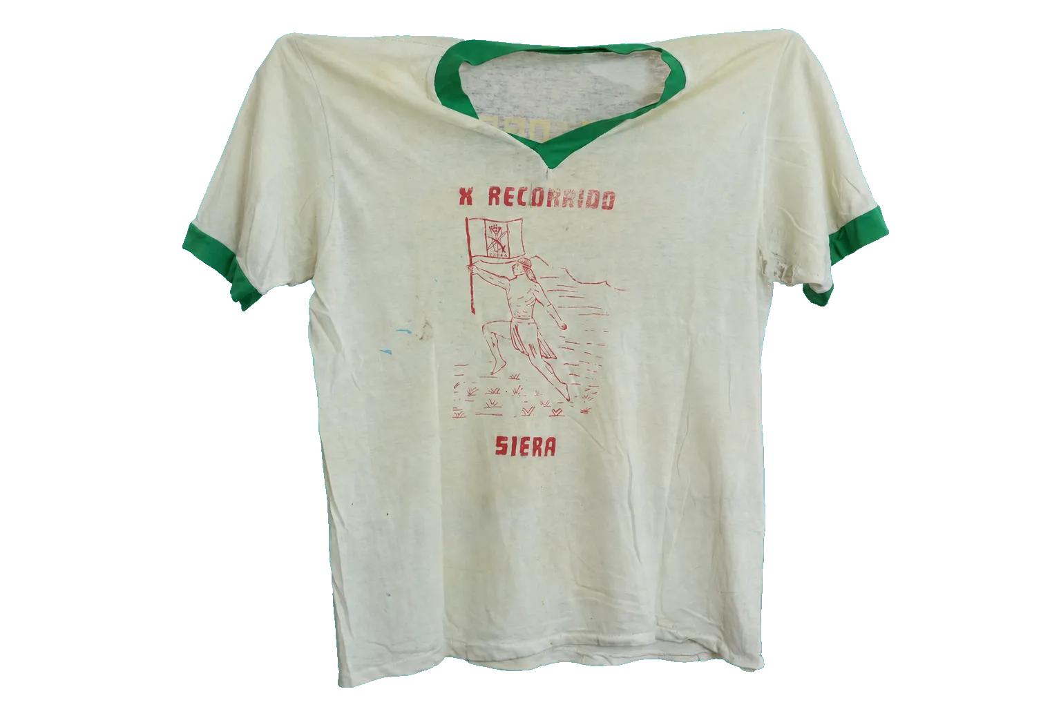 X Recorrido · Playera SIERA verde y rojo